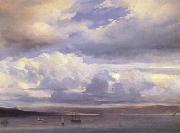 Johann Jakob Ulrich Clouds over the Sea (nn02) oil on canvas